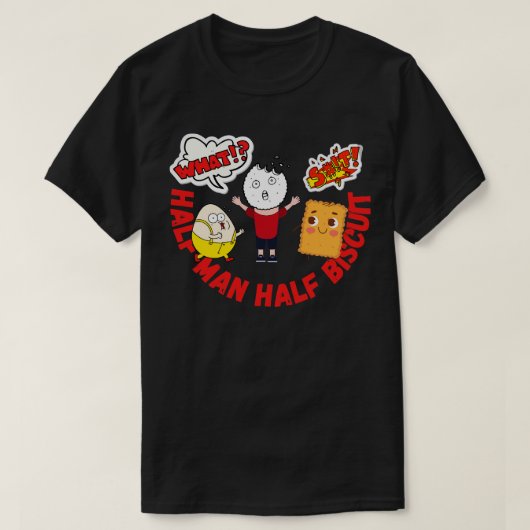 ハーフマンハーフビスケット Tシャツ (デザイン正面)
