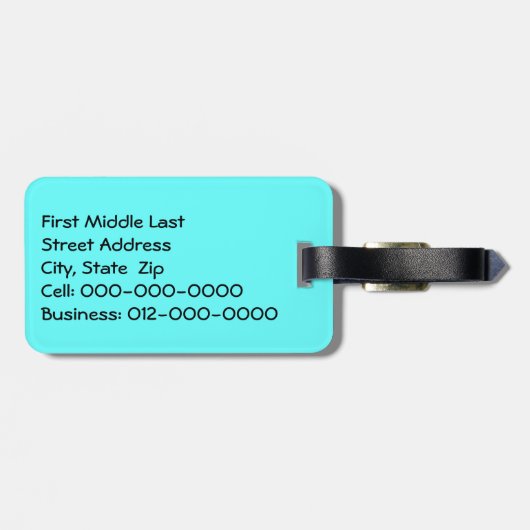 ハーフムーンウィンドウの水カラーデザイン ラゲッジタグ (裏面横)