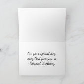 ハーフムーンエンジェル誕生日グリーティングカード カード (内部)