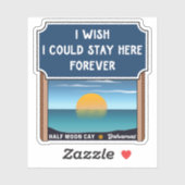 ハーフムーンケイバハマレトロサンセットバケーション60s シール (シート)