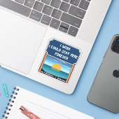 ハーフムーンケイバハマレトロサンセットバケーション60s シール (ノートパソコンとiPhone)