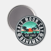 ハーフムーンケイバハマレトロサンセットバケーション60s マグネット (正面/裏面)