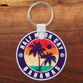 ハーフムーンケイバハマレトロヴィンテージバケーション60s キーホルダー (正面)
