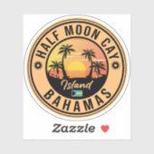 ハーフムーンケイバハマレトロヴィンテージバケーション60s シール (シート)