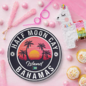 ハーフムーンケイバハマレトロヴィンテージバケーション60s ペーパープレート (パーティー)