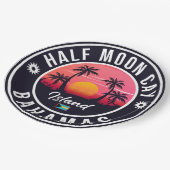 ハーフムーンケイバハマレトロヴィンテージバケーション60s ペーパープレート (アングル)