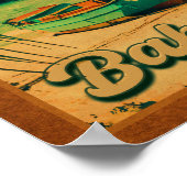 ハーフムーンケイバハマレトロヴィンテージバケーション60s ポスター (角)