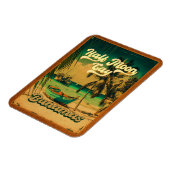 ハーフムーンケイバハマレトロヴィンテージバケーション60s マグネット (左側)