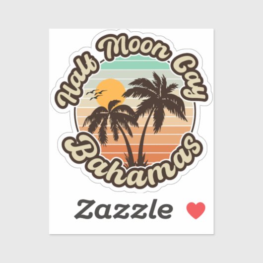 ハーフムーンケイバハマヴィンテージファミリーバケーション60s シール (シート)