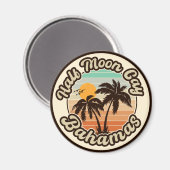 ハーフムーンケイバハマヴィンテージファミリーバケーション60s マグネット (正面/裏面)