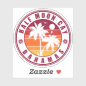 ハーフムーンケイバハマ – レトロヴィンテージ80sお土産 シール (シート)