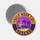 ハーフムーンケイバハマ – レトロヴィンテージ80sマグネット マグネット (正面/裏面)