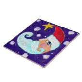 ハーフムーンサンタクロース抽象芸術アート タイル (側面)