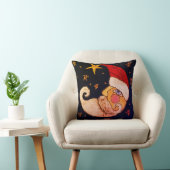 ハーフムーンサンタ抽象芸術クリスマスアート クッション (椅子)