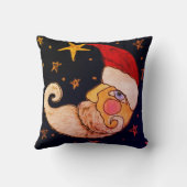 ハーフムーンサンタ抽象芸術クリスマスアート クッション (裏面)