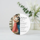 ハーフムーンフォトラウンドメニュー招待状 招待状 (スタンド正面)