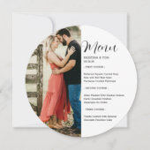 ハーフムーンフォトラウンドメニュー招待状 招待状 (正面)