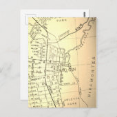 ハーフムーンベイの古地図 ポストカード (正面/裏面)