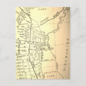 ハーフムーンベイの古地図 ポストカード (正面)