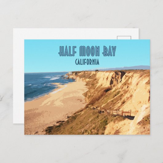 ハーフムーンベイカリフォルニアヴィンテージ ポストカード (正面/裏面)
