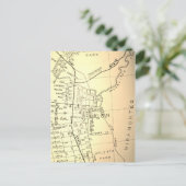 ハーフムーンベイ,カリフォルニア州ヴィンテージの地図 ポストカード (スタンド正面)