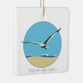 ハーフムーンベイ,カリフォルニア海カモメビーチ セラミックオーナメント (右)