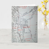 ハーフムーンベイ、CAヴィンテージマップ カード (黄色い花)