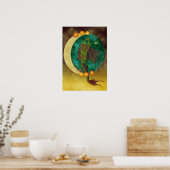 ハーフムーンマーメイドプリント ポスター (キッチン)