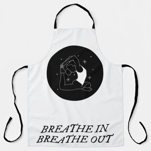 ハーフムーンヨガポーズ エプロン (正面)