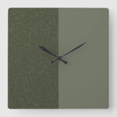 ハーフモスグリーンウォールクロック スクエア壁時計 (正面)