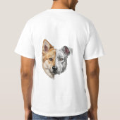 ハーフロボット犬の顔 Tシャツ (裏面)