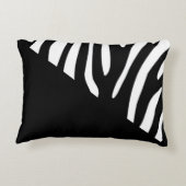 ハーフワイルドブラック&ホワイトゼブラストライプ アクセントクッション (裏面)