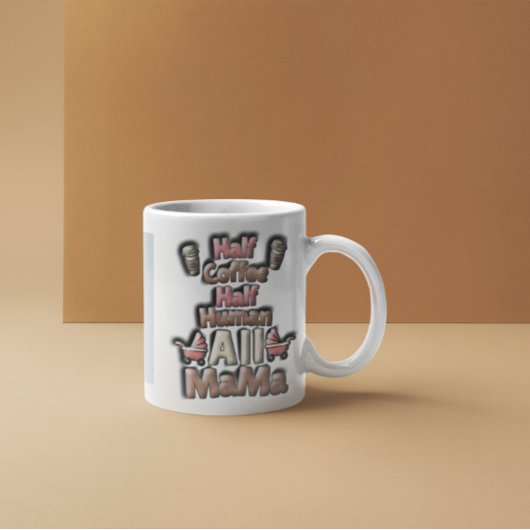 ☕️ハーフ💕ーハーフ🍎 コーヒーマグカップ