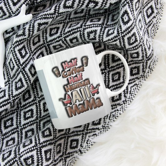 ☕️ハーフ💕ーハーフ🍎 コーヒーマグカップ