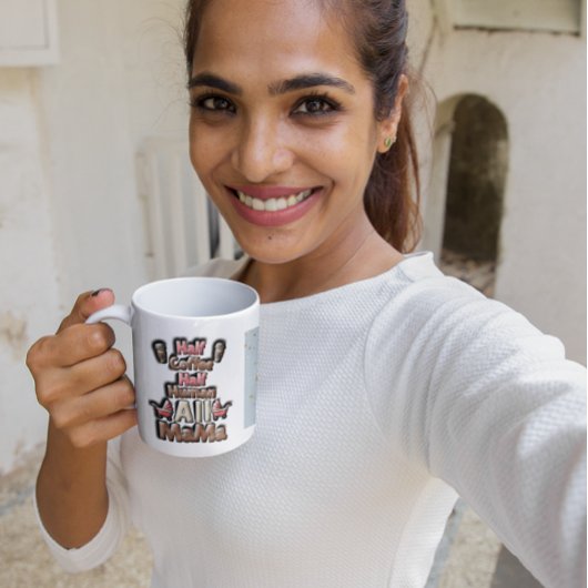 ☕️ハーフ💕ーハーフ🍎 コーヒーマグカップ
