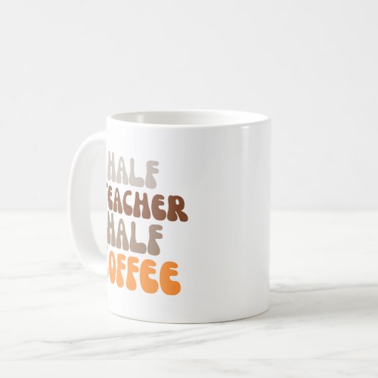 ハーフ先生ハーフコーヒー コーヒーマグカップ (正面左)