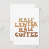 ハーフ弁護士ハーフ弁護士ユーモア法律贈り物 サンキューカード (正面/裏面)