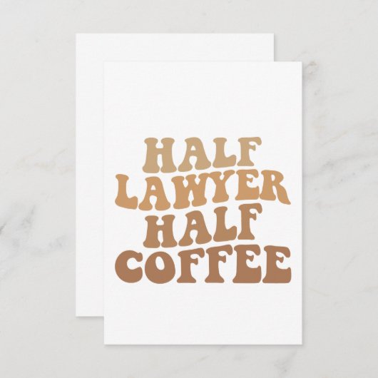 ハーフ弁護士ハーフ弁護士ユーモア法律贈り物 サンキューカード (正面/裏面)