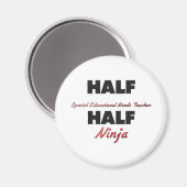 ハーフ特別な教育ニーズ先生ハーフ忍者 マグネット (正面/裏面)