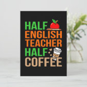 ハーフ英語先生ハーフ・コーヒー言語学生 サンキューカード (スタンド正面)