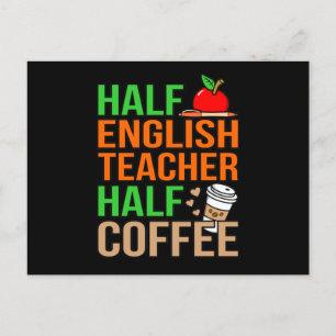 ハーフ英語先生ハーフ・コーヒー言語学生 ポストカード