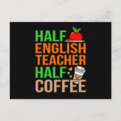 ハーフ英語先生ハーフ・コーヒー言語学生 ポストカード (正面)