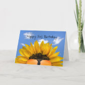ハーフ誕生日ひまわり及びサングラス カード (正面)