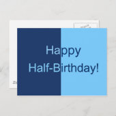 ハーフ誕生日カード ポストカード (正面/裏面)