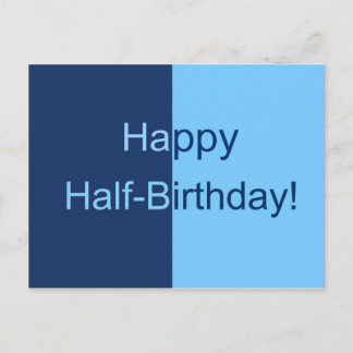 ハーフ誕生日カード ポストカード