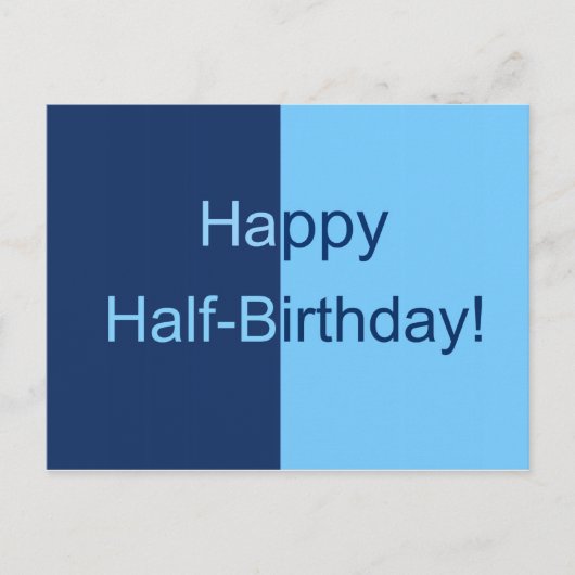 ハーフ誕生日カード ポストカード (正面)