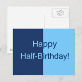 ハーフ誕生日カード ポストカード (正面/裏面)