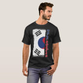 ハーフ韓国系アメリカ人 グラフィック - おもしろい韓国 Tシャツ (正面フル)