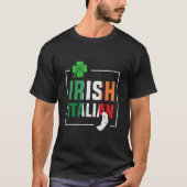 ハーフ・アイリッシュイタリアン・ハーフイタリアンアイリッシュ国旗 Tシャツ (正面)