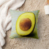 「ハーフ・アボカド」かわいい写真。買今 クッション (ブランケット)